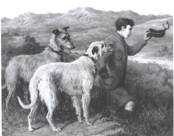 Ghillie with Scottish Deerhound by Gourlay Steell